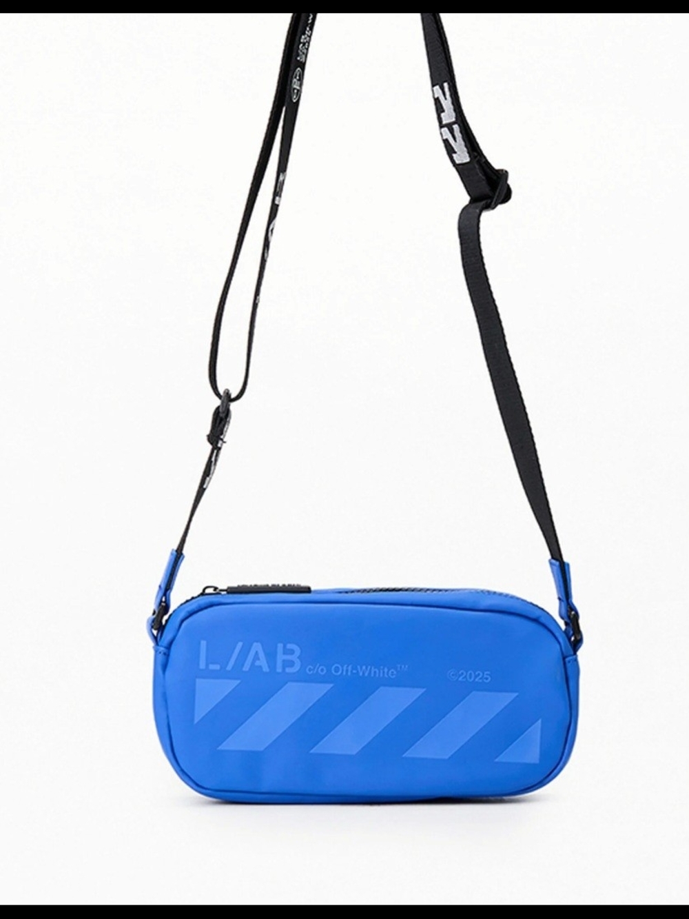 Off-White Blue L/AB Crossbody Belt Bag for Men